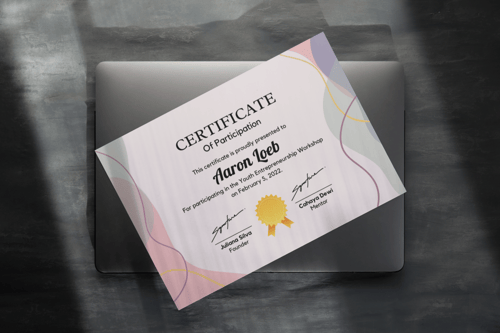 شهادة شكر وتقدير 03