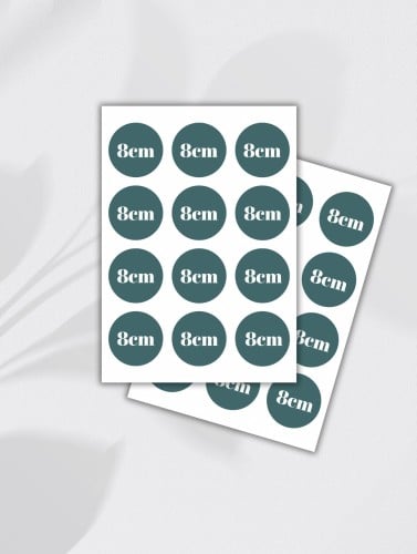 طباعة ستكر شيت ورقي مقاس 8سم