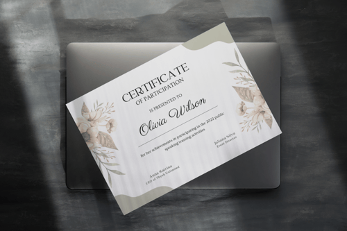 شهادة شكر وتقدير 01