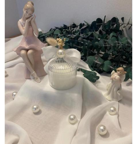 شموع توزيعات مع تاق اسم