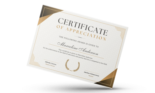 شهادة شكر وتقدير 08