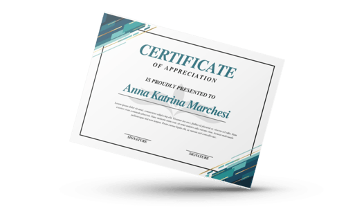 شهادة شكر وتقدير 09