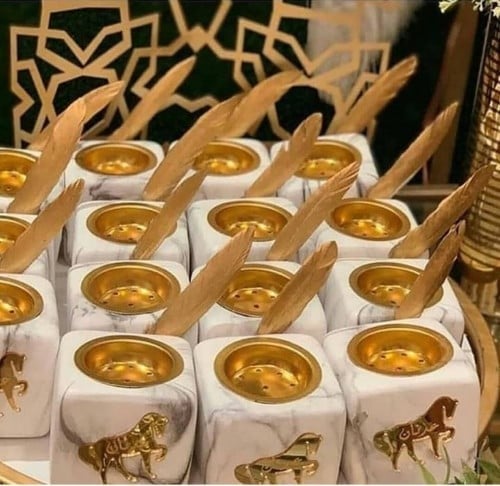 مجموعة (12) مبخرة سيراميك حروف مع التنسيق ولوجو حس...