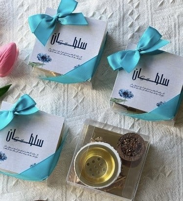 مباخر ميني مزخرف ذهبي