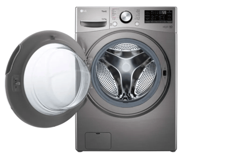 غسالة ال جي انفيرتر فضي فتحة امامية 13 كيلو غسيل ت...