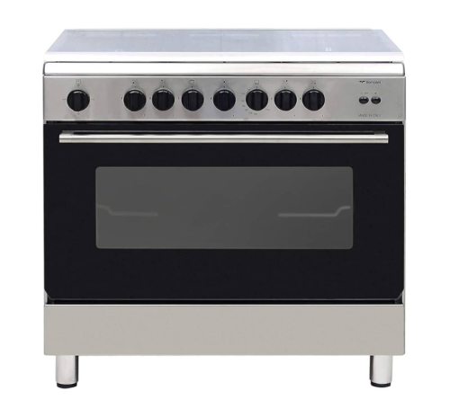 فرن بومباني ستيل امان كامل غاز 5 شعلات مع فرن وشوا...