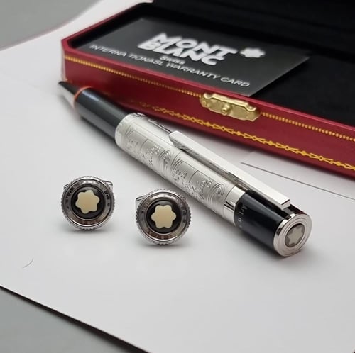 طقم قلم مع كبك مونت بلاك