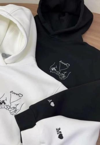 هودي اوفر سايز الايادي المتشابكة