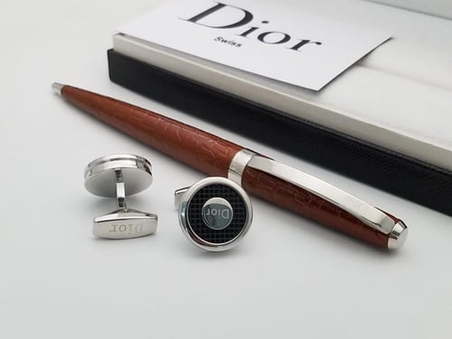 طقم قلم مع كبك ديور DIOR