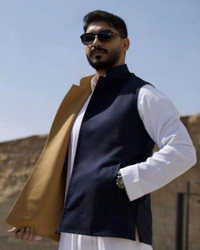 سديري دبل فيس كحلي مع بيج