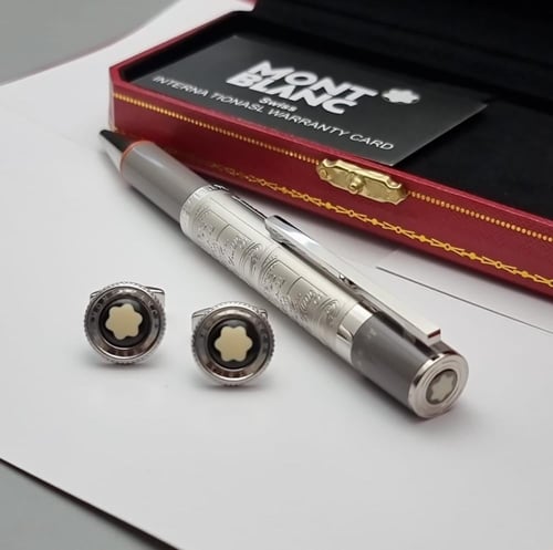 طقم قلم مع كبك مونت بلاك