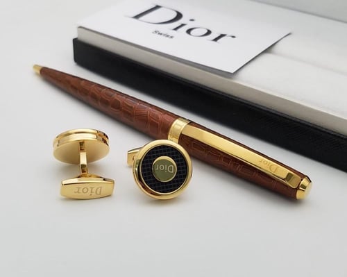 طقم قلم مع كبك ديور DIOR