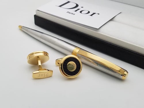 طقم قلم مع كبك ديور DIOR