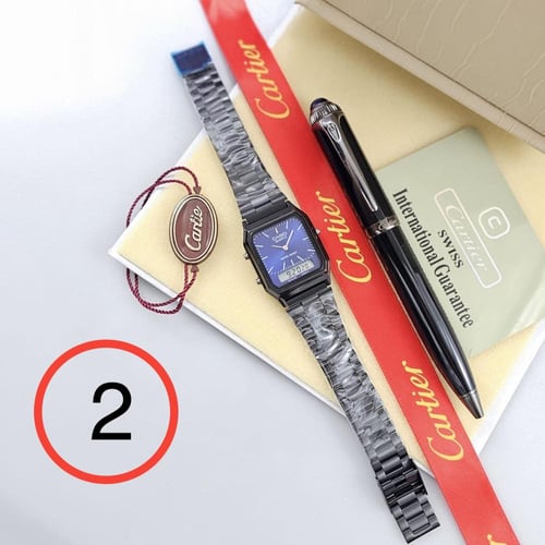 ساعه كاسيو وقلم كارتير