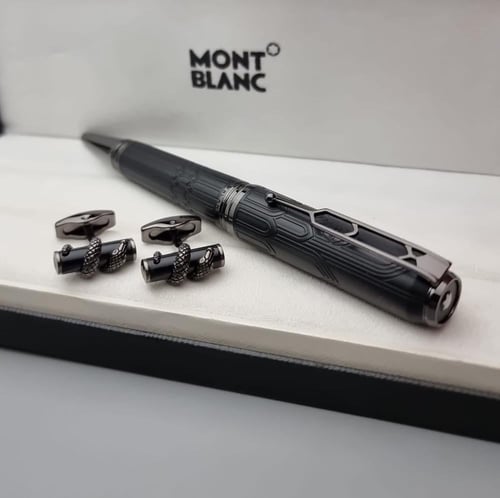 طقم قلم مع كبك مونت بلاك