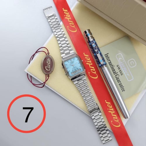 ساعه كاسيو وقلم كارتير