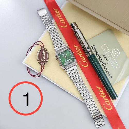 ساعه كاسيو وقلم كارتير