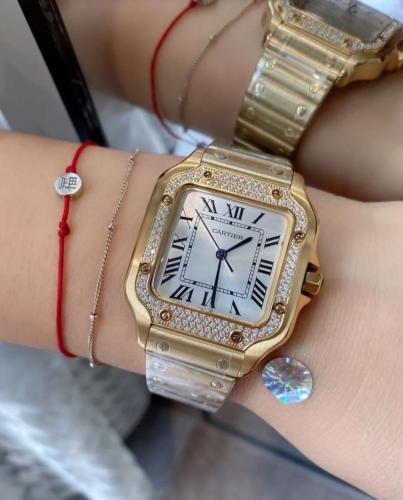 ساعة كارتير سانتوس زركون نسائي