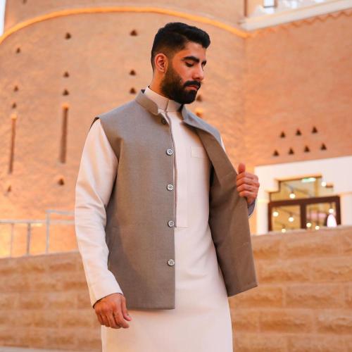 سديري ازرار لون رمادي فاتح