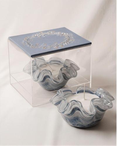 بوكس أكريليك مع شمعة مورانو – (Morano Blue)