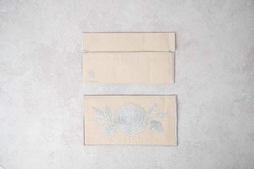 ظرف قماش مطرز مع شنطة اكريليك (2)