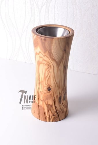 مبخر بتصميم عصري صناعة يدوية (من شجر الزيتون)