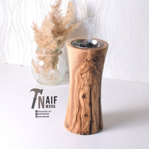 مبخر بتصميم عصري صناعة يدوية (من شجر الزيتون)