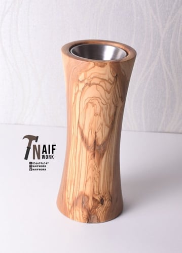 مبخر بتصميم عصري صناعة يدوية (من شجر الزيتون)