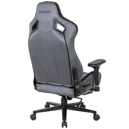 371- كرسي قيمنق مكتبي كامري مخمل رمادي مع مسند قدم