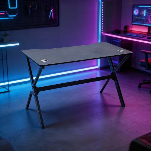 922-مكتب ثابت سطح أسود ميلامين 120*60*73