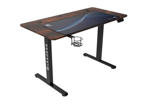 906- طاولة مكتب بني متغيرة الإرتفاع 120سم