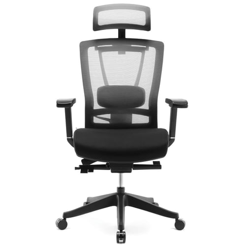 444 -كرسي مكتب شبك فاخر موديل فكتور أسود