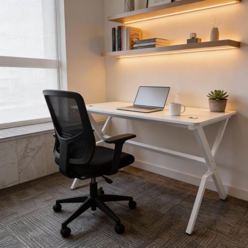 927-مكتب ثابت سطح أبيض ميلامين 120*60*73