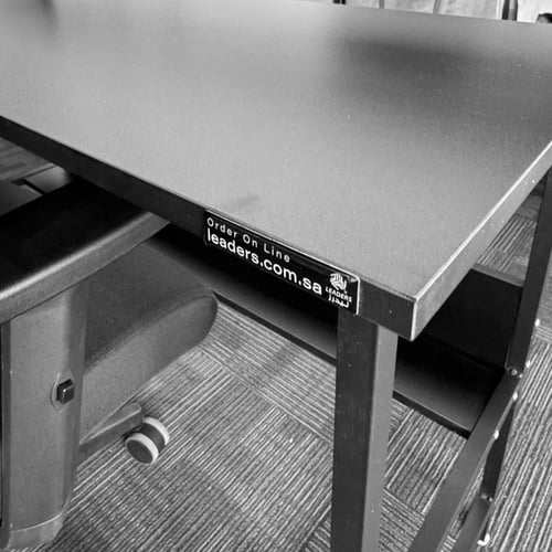 923-مكتب ثابت سطح أسود مع رف علوي 110*45*75/95