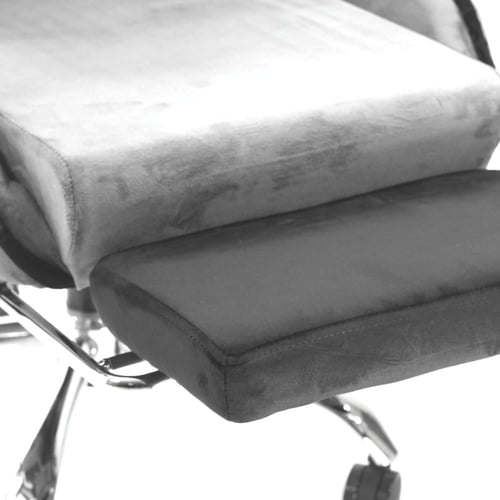 5242-مع مسند قدم كرسي قيمنق إكس ليدر رمادي مخمل