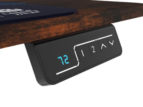 906- طاولة مكتب بني متغيرة الإرتفاع 120سم