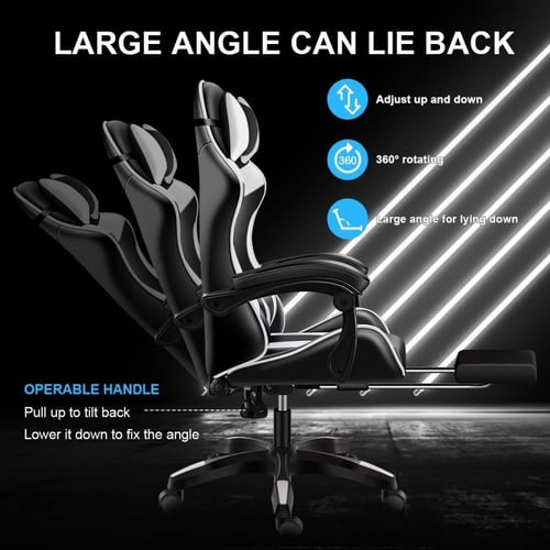 492- كرسي قيمنق ألفا مخمل أسود مع مسند قدم