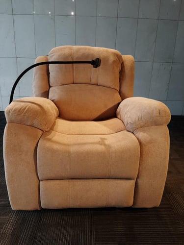 7200-كنب استرخاء نور هزاز متحركة مخمل بيج