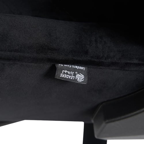 372- كرسي قيمنق مكتبي كامري مخمل أسود مع مسند قدم