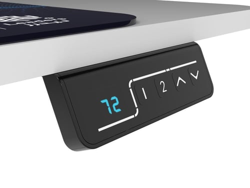 907- طاولة مكتب أبيض متغيرة الإرتفاع 120سم