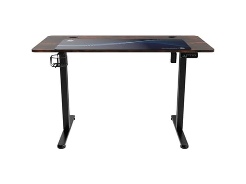 906- طاولة مكتب بني متغيرة الإرتفاع 120سم