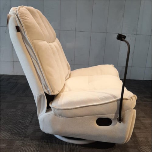 765-كنب استرخاء تومو هزاز متحركة مخمل أبيض