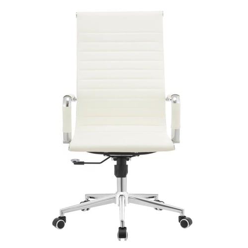 317- كرسي أكوا جلد أبيض