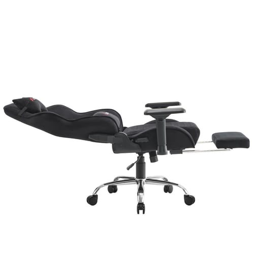 670D-كرسي قيمنق إكس ليدر أسود مخمل دايموند مع مسند...