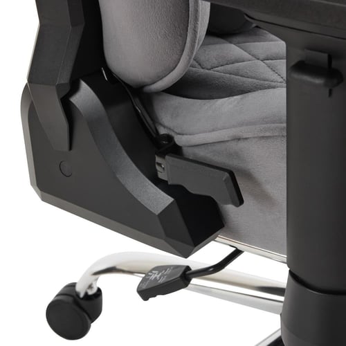 524D-كرسي قيمنق إكس ليدر رمادي مخمل دايموند مع مسن...