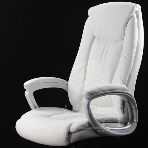 637- كرسي مكتب أرورا من الجلد الأبيض