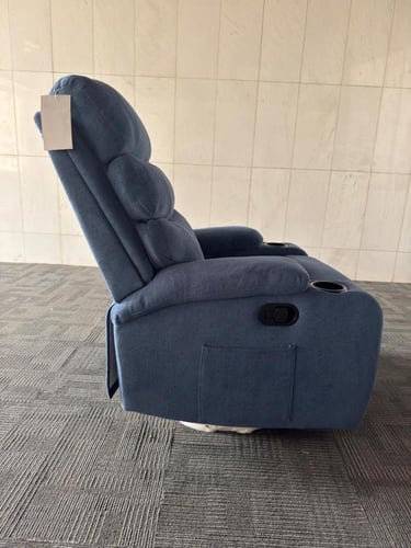 733- كرسي استرخاء ستار مفرد هزاز و دوار مخمل بوكلي...