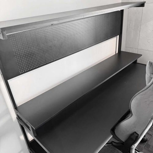 926-مكتب أسود مع رفوف L160*D70*147.5