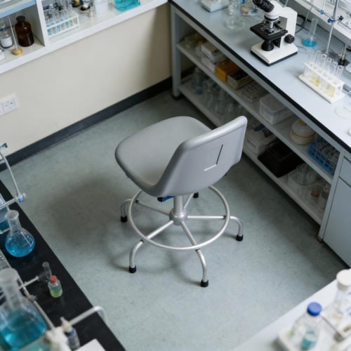 -380-كرسي معمل ومختبرات برغي لون رمادي B101