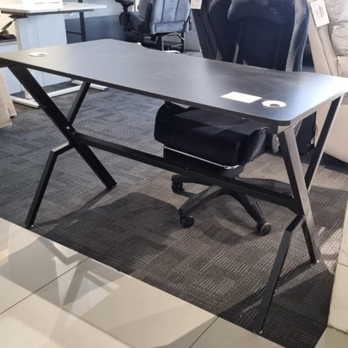 922-مكتب ثابت سطح أسود ميلامين 120*60*73